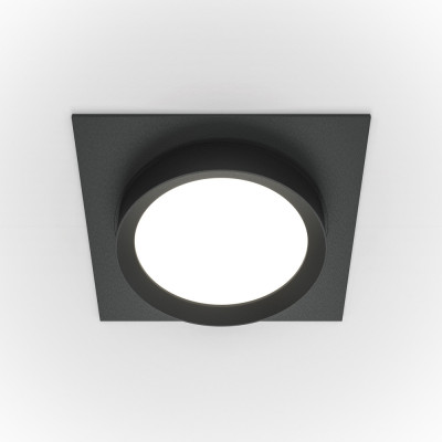 Maytoni - Downlight - Faretto da incasso rotondo moderno in alluminio con placca quadrata - 1 Lampadina GX53 15W - IP 20 - SKU: DL086-GX53-SQ