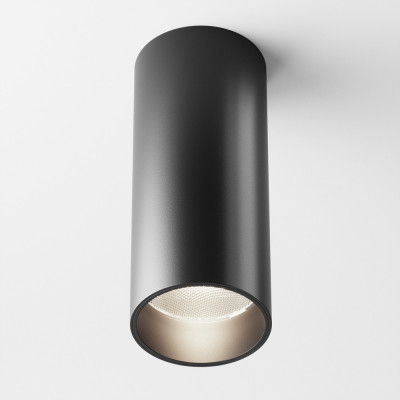 Maytoni - Focus - Faretto da soffitto con diffusore a LED in alluminio dal design moderno - Colore: Nero - 1 Lampadina Led Integrato 12W - Lumen 900 - Gradi Kelvin 4000k Luce Naturale - IP20 - SKU: C056CL-L12B4K-W-B