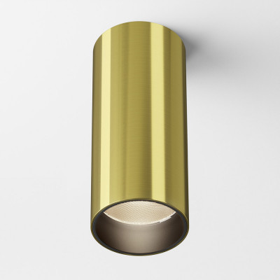 Maytoni - Focus - Faretto da soffitto con diffusore a LED in alluminio dal design moderno - Colore: Ottone - 1 Lampadina Led Integrato 12W - Lumen 900 - Gradi Kelvin 3000k Luce Calda - IP20 - SKU: C056CL-L12W3K-W-BS