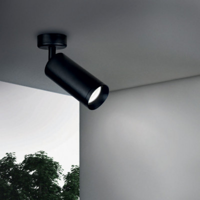 Maytoni - Focus - Faretto da Soffitto con montatura in alluminio verniciato - Colore: Nero - 1 Lampadina GU10 50W - IP20 - SKU: C017CW-01B