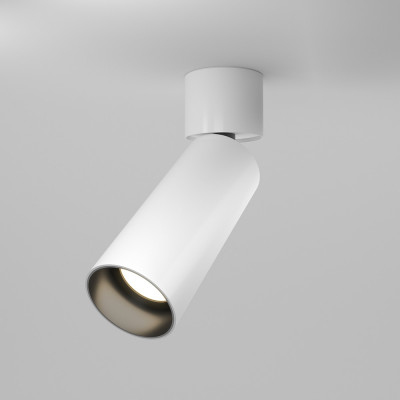 Maytoni - Focus - Faretto da soffitto in alluminio con diffusore a LED dal design moderno - Colore: Bianco - 1 Lampadina Led Integrato 12W - Lumen 900 - Gradi Kelvin 3000k Luce Calda - IP20 - SKU: C055CL-L12W3K-W-W