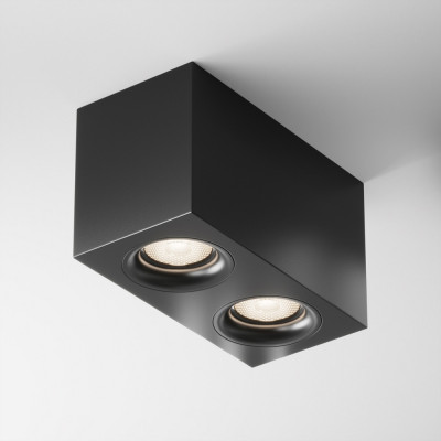 Maytoni - Slim - Faretto da soffitto in alluminio con doppio diffusore dal design moderno - 2 Lampadine GU10 50W - IP20 - SKU: C013CL-02