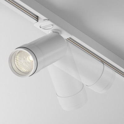 Maytoni - Focus - Faretto moderno a led dimmerabile in alluminio per sistema a binario - Colore: Bianco - 1 Lampadina Led Integrato 12W - Lumen 900 - Gradi Kelvin 3000k Luce Calda - IP20 - SKU: TR021-1-12B3K-Z-D-W