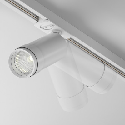 Maytoni - Focus - Faretto moderno a led dimmerabile in alluminio per sistema a binario - Colore: Bianco - 1 Lampadina Led Integrato 12W - Lumen 900 - Gradi Kelvin 4000k Luce Naturale - IP20 - SKU: TR021-1-12B4K-Z-D-W
