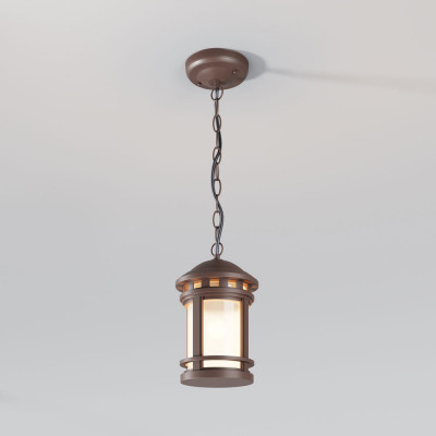 Maytoni - Salamanca - Illuminazione a sospensione da esterno con diffusore in vetro dal design moderno - Colore: Marrone - 1 Lampadina E27 60W - 44 - SKU: O031PL-01BR