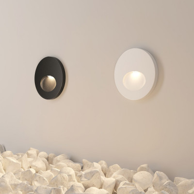 Maytoni - Bil - Illuminazione per scale a LED struttura in alluminio rotonda dal design moderno - 1 Lampadina Led Integrato 3W - Lumen 60 - Gradi Kelvin 3000k Luce Calda - IP54 - SKU: O015SL-L3