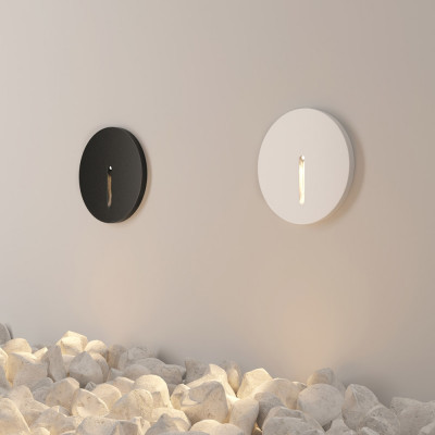 Maytoni - Lock - Illuminazione per scale a LED struttura in alluminio rotonda dal design moderno - 1 Lampadina Led Integrato 3W - Lumen 10 - Gradi Kelvin 3000k Luce Calda - IP54 - SKU: O014SL-L3