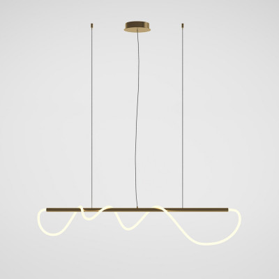 Maytoni - Tau - Lampada a sospensione a led con struttura in alluminio dal design elegante - Colore: Oro - 1 Lampadina Led Integrato 30W - Lumen 1250 - Gradi Kelvin 3000k Luce Calda - IP 20 - SKU: MOD166PL-L30G3K
