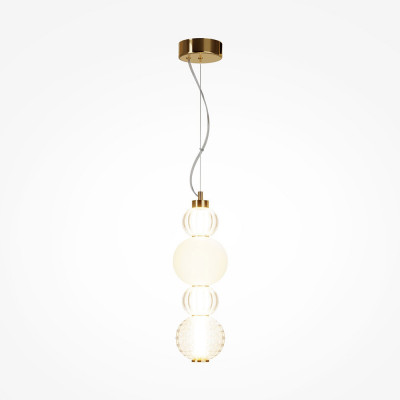 Maytoni - Collar - Lampada a sospensione a LED con struttura in metallo e diffusore in vetro - Colore: Oro - 1 Lampadina Led Integrato 17W - Lumen 950 - Gradi Kelvin 3000k Luce Calda - IP 20 - SKU: P069PL-L17G3K