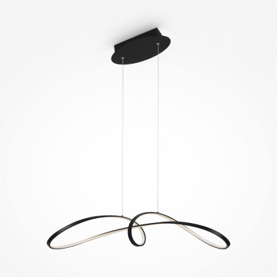 Maytoni Curve Lampada a sospensione con diffusore a led dal design moderno ed elegante Colore: Nero