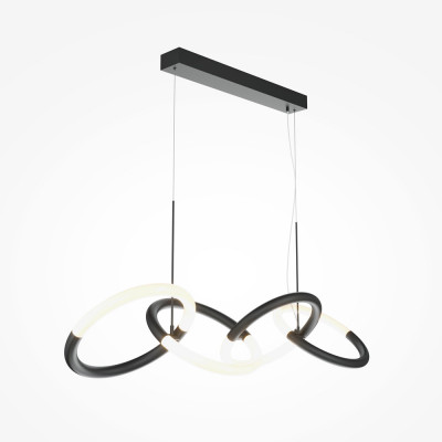 Maytoni Node Lampada a sospensione con diffusori a LED lineari dal design moderno Colore: Nero