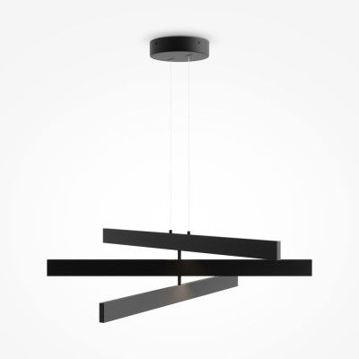 Maytoni - Origami - Lampada a sospensione con triplo diffusore a LED lineare dal design moderno - 3 Lampadine Led Integrato 46W - Lumen 2300 - Gradi Kelvin 4000k Luce Naturale - IP20 - SKU: MOD163PL-L38