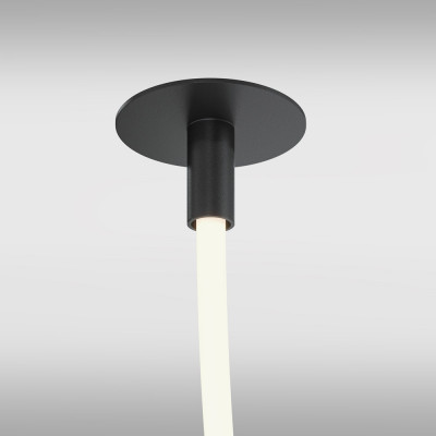Maytoni - Tau - Lampada a sospensione con tubo a LED dal design moderno - Colore: Nero - 1 Lampadina - Led Integrato - 40W - Lumen 2200 - Gradi Kelvin 3000k Luce Calda - IP20 - SKU: MOD146PL-L40B3K