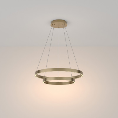 Maytoni - Rim - Lampada a sospensione diffusore grande a led in alluminio dal design moderno - 2 Lampadine Led Integrato 61W - Lumen 350 - Gradi Kelvin 3000k Luce Calda - IP 20 - SKU: MOD058PL-L55