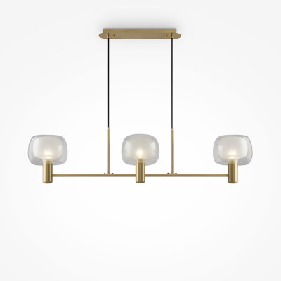 Maytoni - Vision - Lampadario elegante struttura in metallo e diffusori in vetro - Colore: Oro - 3 Lampadine E14 60W - IP20 - SKU: MOD411PL-03G