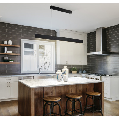 Maytoni Step Lampadario moderno con diffusore LED lineare Colore: Nero