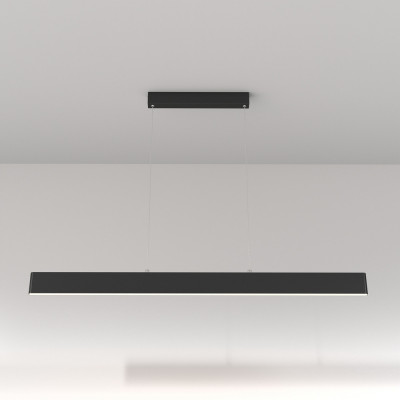 Maytoni Step Lampada a sospensione grande con diffusore LED lineare dal design moderno Colore: Nero