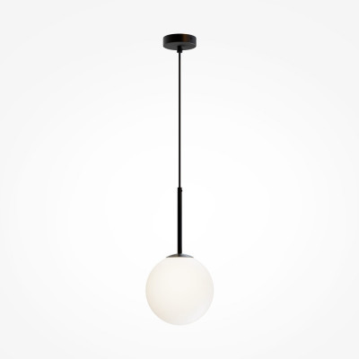 Maytoni Basic Form Lampada a sospensione grande in metallo con un diffusore in vetro rotondo Colore: Nero