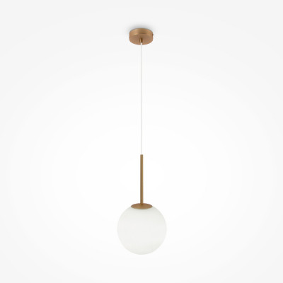 Maytoni Basic Form Lampada a sospensione grande in metallo con un diffusore in vetro rotondo Colore: Oro