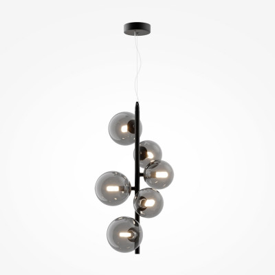 Maytoni Dallas Lampada a sospensione in metallo pendente e diffusori a boccia in vetro moderni Colore: Nero
