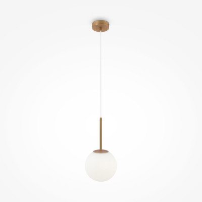Maytoni Basic Form Lampada a sospensione media in metallo con un diffusore in vetro rotondo Colore: Oro