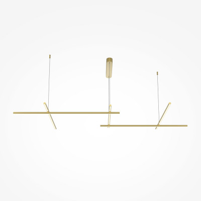 Maytoni - Radiance - Lampada a sospensione moderna in alluminio con diffusore a LED in acrilico - Colore: Oro - 1 Lampadina Led Integrato 80W - Lumen 1900 - Gradi Kelvin 3000k Luce Calda - IP20 - SKU: MOD278PL-L86G3K1