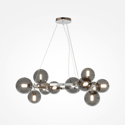 Maytoni - Dallas - Lampada a sospensione rotonda in metallo diffusori a boccia in vetro moderni - Colore: Cromato - 11 Lampadine - G9 - 28W - IP 20 - SKU: MOD545PL-11CH