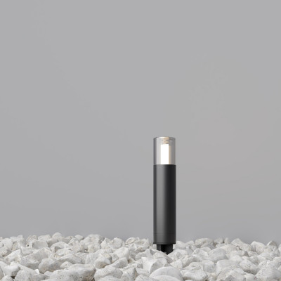 Maytoni - Glide - Lampioncino da giardino in alluminio e diffusore in vetro - Colore: Grafite - 1 Lampadina G9 20W - IP54 - SKU: O437FL-01GF