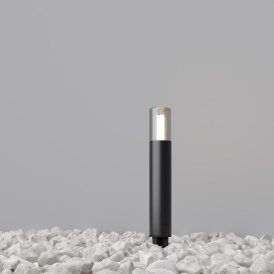 Maytoni - Glide - Lampioncino per giardino in alluminio e diffusore in vetro - Colore: Grafite - 1 Lampadina G9 20W - IP54 - SKU: O437FL-01GF1