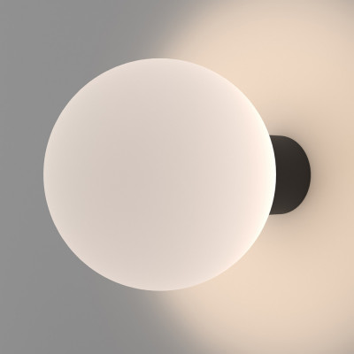 Maytoni Bold Lampada da parete da esterno con diffusore a boccia in pvc dal design moderno Colore: Nero