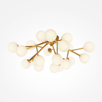 Maytoni - Dallas - Lampada da soffitto grande moderna in metallo con diffusori a boccia in vetro - 20 Lampadine G9 28W - IP 20 - SKU: MOD545CL-20
