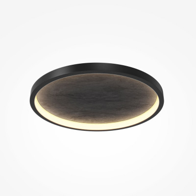 Maytoni - Orign - Lampada da soffitto grande rotonda in metallo con diffusore a led - Colore: Nero - 1 Lampadina Led Integrato 40W - Lumen 450 - Gradi Kelvin 3000k Luce Calda - IP20 - SKU: MOD311CL-L40B3K