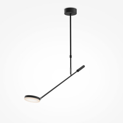 Maytoni - Fad - Lampada da soffitto in metallo con singolo diffusore a led dal design moderno - Colore: Nero - 1 Lampadina Led Integrato 8W - Lumen 500 - Gradi Kelvin 3000k Luce Calda - IP20 - SKU: MOD070CL-L8B3K