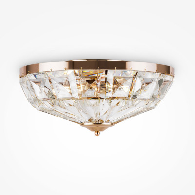 Maytoni - Facet - Lampada da soffitto piccola con struttura dorata e diffusori in vetro - Colore: Oro - 4 Lampadine E14 60W - IP20 - SKU: MOD094CL-04G