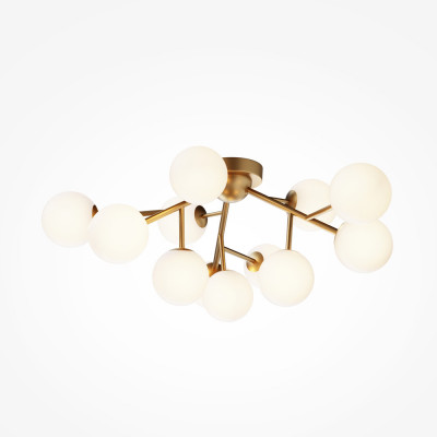 Maytoni - Dallas - Lampada da soffitto piccola moderna in metallo con diffusori a boccia in vetro - 12 Lampadine G9 28W - IP 20 - SKU: MOD545CL-12