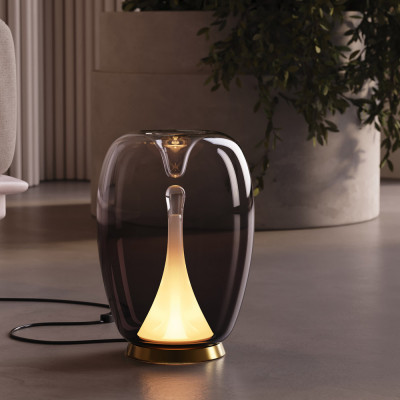 Maytoni - Splash - Lampada da tavolo a LED con diffusore in doppio vetro dal design moderno - 1 Lampadina Led Integrato 9W - Lumen 360 - Gradi Kelvin 3000k Luce Calda - IP20 - SKU: MOD282TL-L15G 