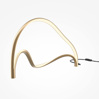  Maytoni - Plons - Lampada da tavolo a LED con struttura in alluminio e diffusore in acrilico - Colore: Ottone - 1 Lampadina Led Integrato 12W - Lumen 760 - Gradi Kelvin 3000k Luce Calda - IP20 - SKU: MOD283TL-L12BS3K 