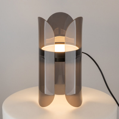  Maytoni - Insight - Lampada da tavolo a LED dal design moderno con diffusore in acrilico - Colore: Grigio Fumè - 1 Lampadina Led Integrato 6W - Lumen 550 - Gradi Kelvin 3000k Luce Calda - IP20 - SKU: MOD416TL-L6BR3K 
