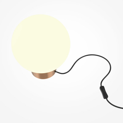  Maytoni - Basic Form - Lampada da tavolo dal design moderno struttura in metallo e diffusore in vetro - Colore: Oro - 1 Lampadina E14 40W - IP20 - SKU: MOD321TL-01G3 