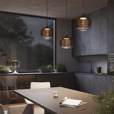 Maytoni - Spirito - Lampada da tavolo diffusore in vetro a led dal design moderno - 1 Lampadina Led Integrato 12W - Lumen 1600 - Gradi Kelvin 3000k Luce Calda - IP20 - SKU: MOD286PL-L18