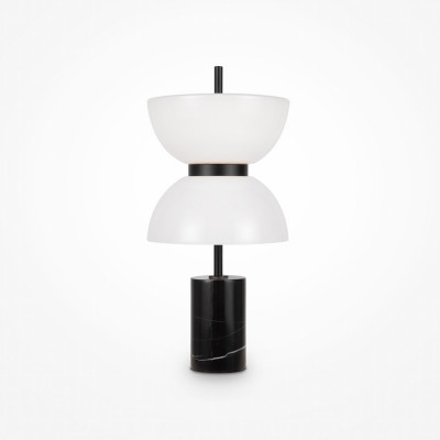  Maytoni - Kyoto - Lampada da tavolo moderna con base in marmo e diffusore in vetro - 1 Lampadina Led Integrato 11W - Lumen 500 - Gradi Kelvin 3000k Luce Calda - IP20 - SKU: MOD178TL-L11 