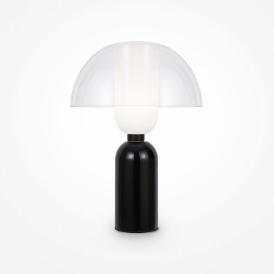 Maytoni - Memory - Lampada da tavolo moderna con diffusore in vetro a forma di fungo - Colore: Nero - 1 Lampadina - E14 - 60W - IP20 - SKU: MOD177TL-01B