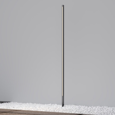 Maytoni - Pole - Lampione alta da giardino struttura in alluminio e diffusore a LED - Colore: Grafite - 1 Lampadina Led Integrato 24W - Lumen 1200 - Gradi Kelvin 3000k Luce Calda - IP65 - SKU: O440FL-L24GF3K