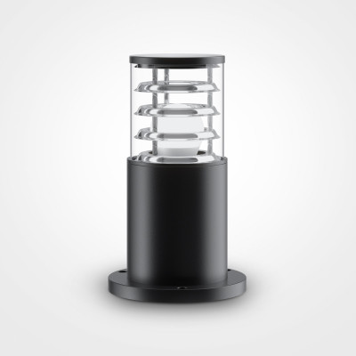 Maytoni - Bronx - Lampioncino da giardino con diffusore in vetro dal design moderno - Colore: Nero - 1 Lampadina E27 60W - IP 54 - SKU: O576FL-01B1