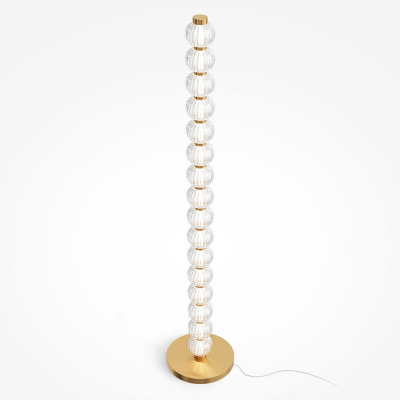 Maytoni - Amulet - Lampada da terra con base in metallo e diffusore a led - Colore: Oro - 1 Lampadina Led Integrato 33W - Lumen 1550 - Gradi Kelvin 3000k Luce Calda - IP20 - SKU: MOD555FL-L23G3K
