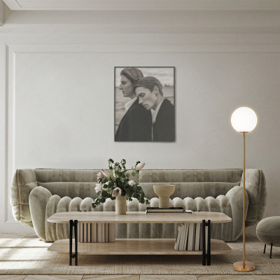Maytoni - Ring - Lampada da terra con struttura in metallo e diffusore in vetro a boccia - 1 Lampadina E27 60W - IP 20 - SKU: MOD013FL-01