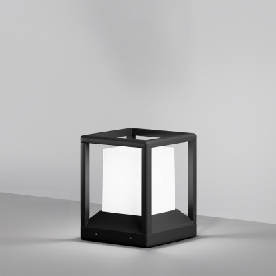 Maytoni - Trim - Lampioncino da giardino in alluminio e diffusore in acrilico - Colore: Grafite - 1 Lampadina E27 40W - IP65 - SKU: O455FL-01GF1