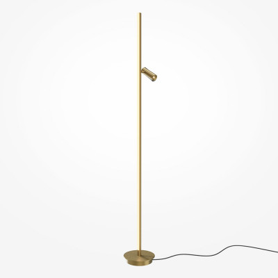 Maytoni Thin Lampada da terra in metallo con diffusore a led dimmerabile Colore: Ottone