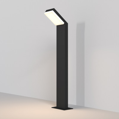 Maytoni - Paso - Lampione da giardini con diffusore a lei dal design moderno - Colore: Nero - 1 Lampadina Led Integrato 12W - Lumen 660 - Gradi Kelvin 3000k Luce Calda - IP 54 - SKU: O595FL-L12B3K