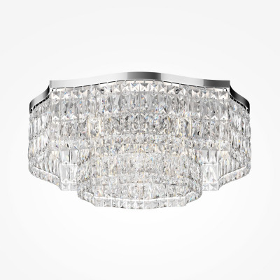 Maytoni - Dune - Lampadario da soffitto grande in stile classico in metallo con pendenti in vetro - Colore: Trasparente - 10 Lampadine E14 60W - IP20 - SKU: DIA005CL-10CH